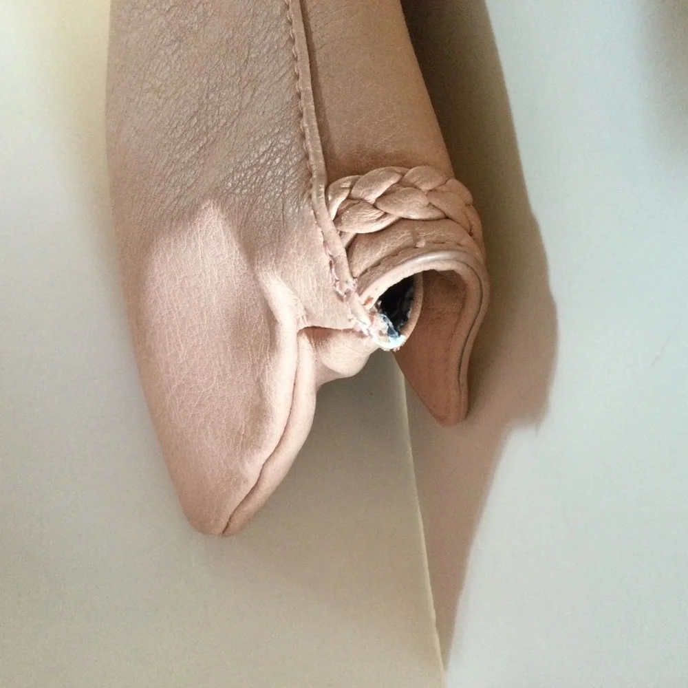Urban Expressions Certified Vegan Dark Peach Color Snap Clutch Beautiful Bag